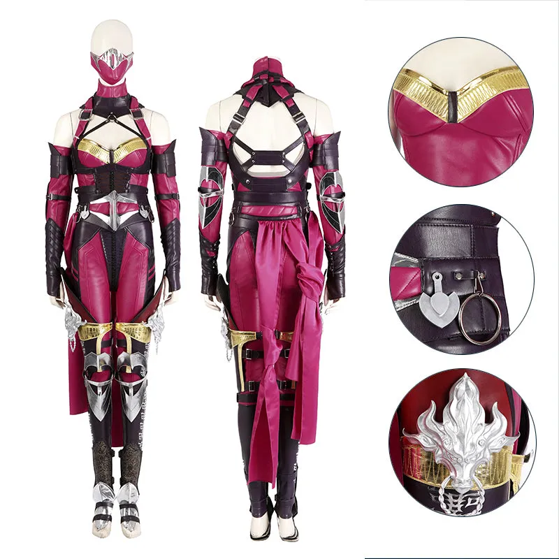 Mortal Kombat 1 Cosplay MK1 Mileena Costume Bodysuit Outfit Halloween Carnival Suit