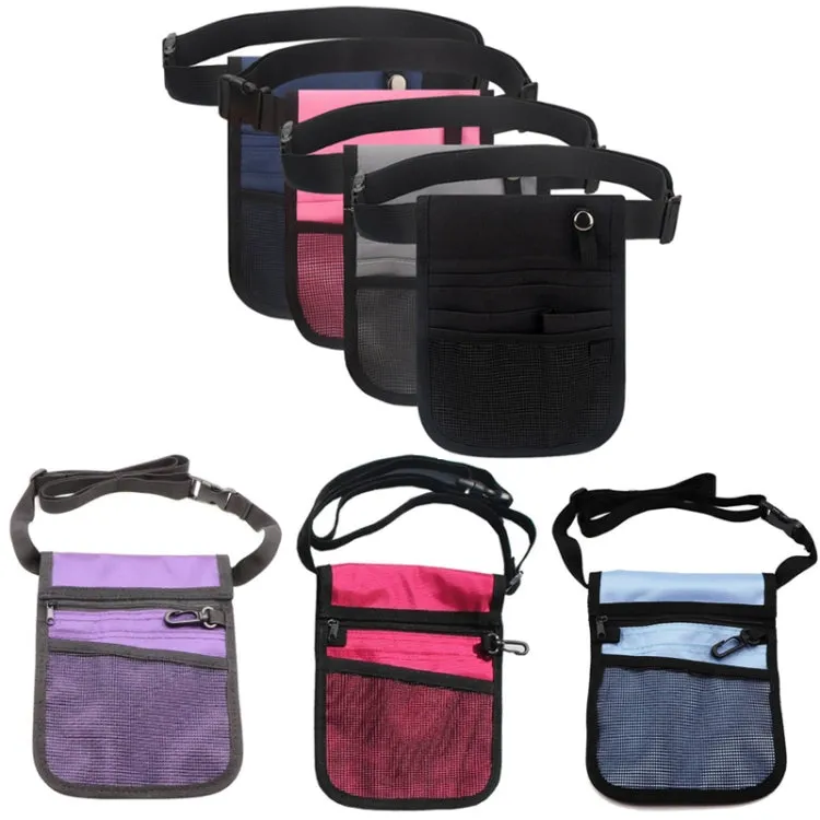 Nurse Bag Multifunctional Portable Tool Storage Waist Bag(Rose Red)