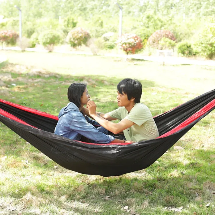 Outdoor Hammock Nylon Parachute Cloth Travel Camping Swing, Style: 3m x 2m (Black Gray)