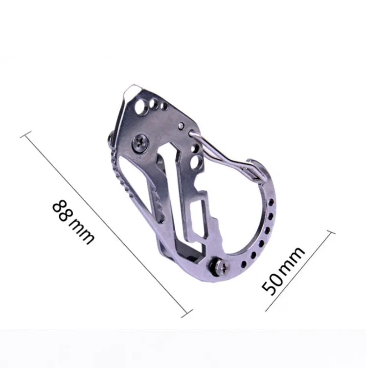 Outdoor Multi-Function Key Clip Stainless Steel Carabiner(Without Corkscrew)