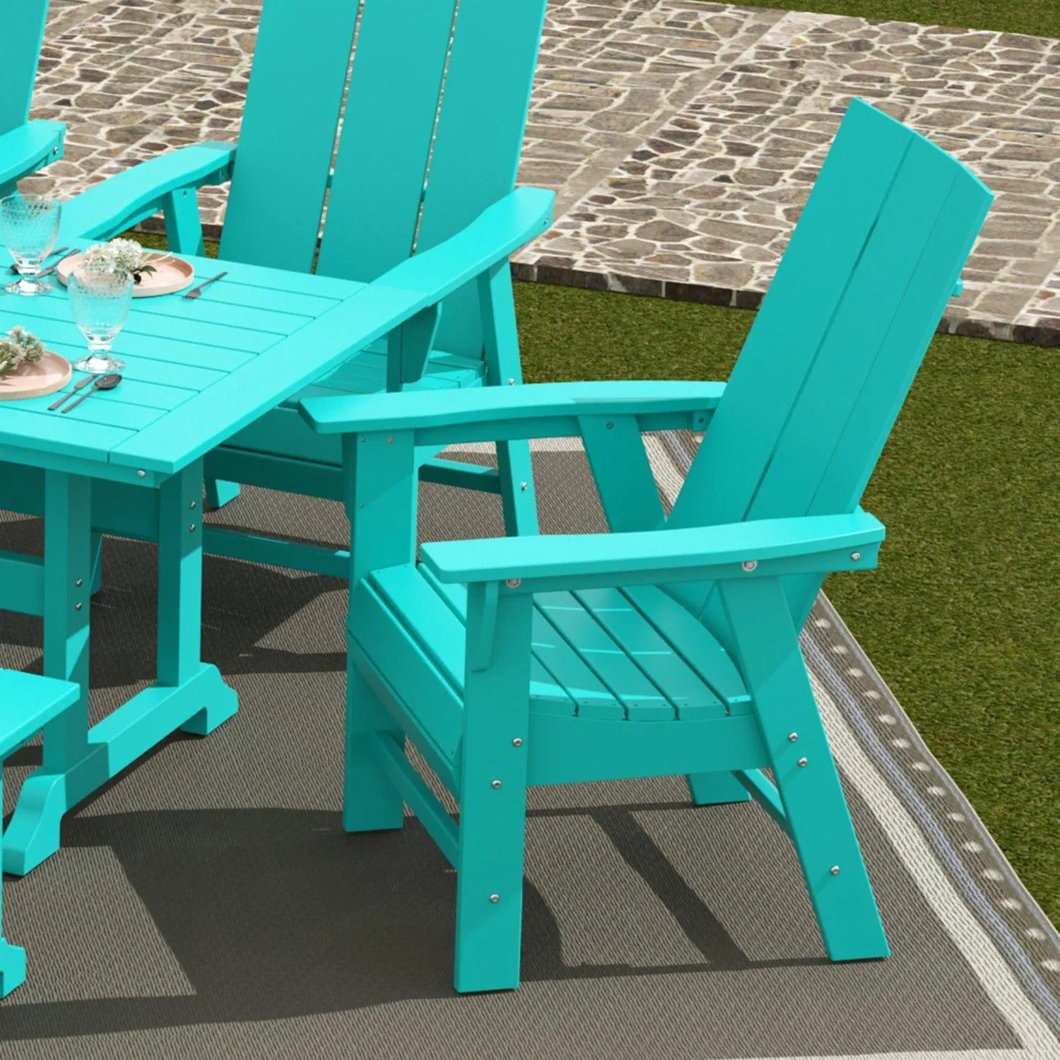 Palms Outdoor Patio Modern Adirondack Dining Chair