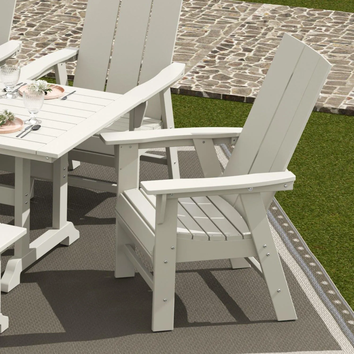 Palms Outdoor Patio Modern Adirondack Dining Chair