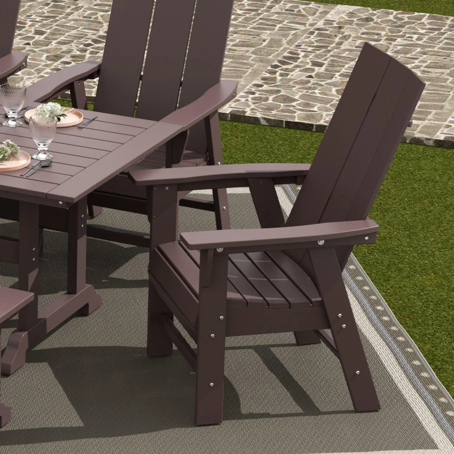 Palms Outdoor Patio Modern Adirondack Dining Chair