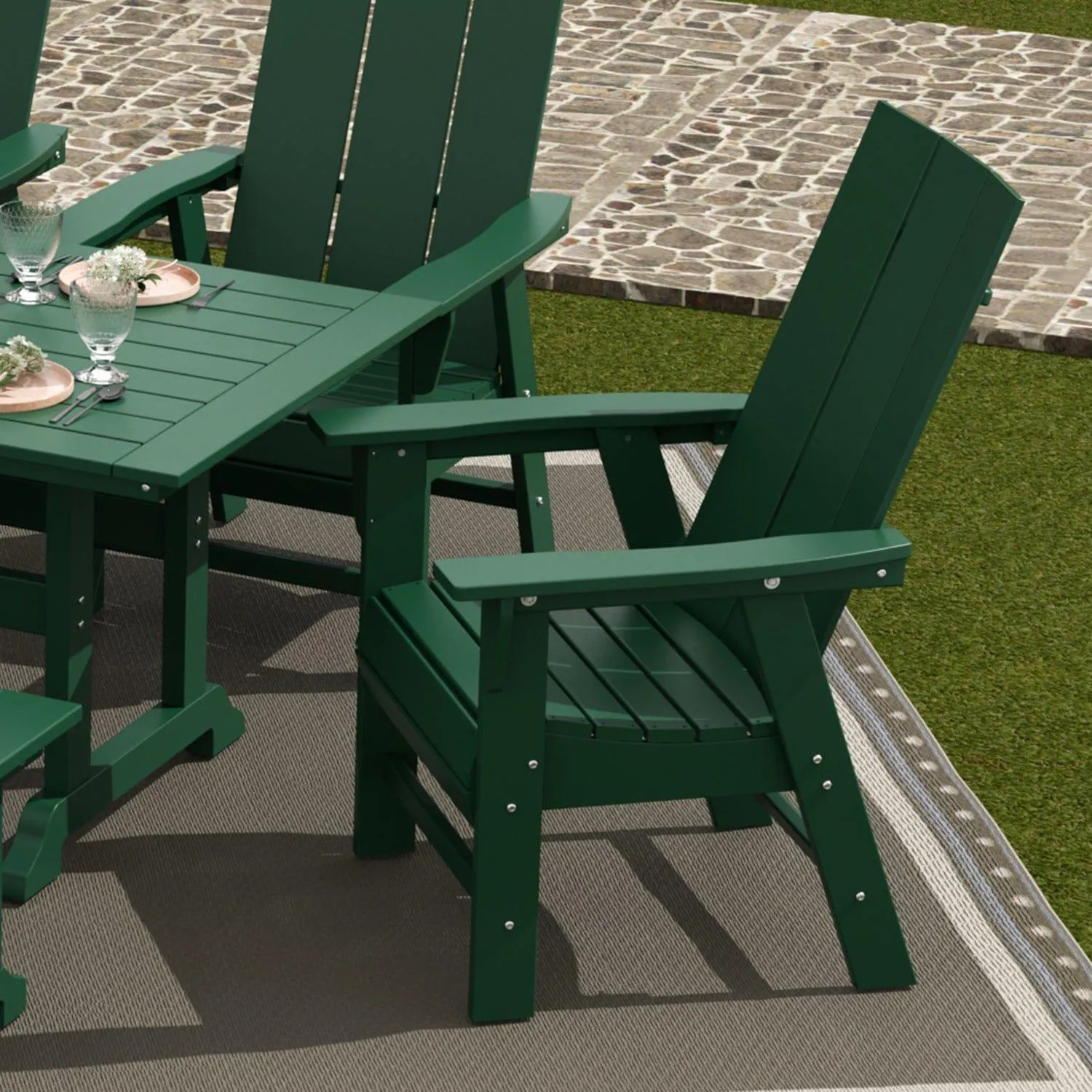 Palms Outdoor Patio Modern Adirondack Dining Chair