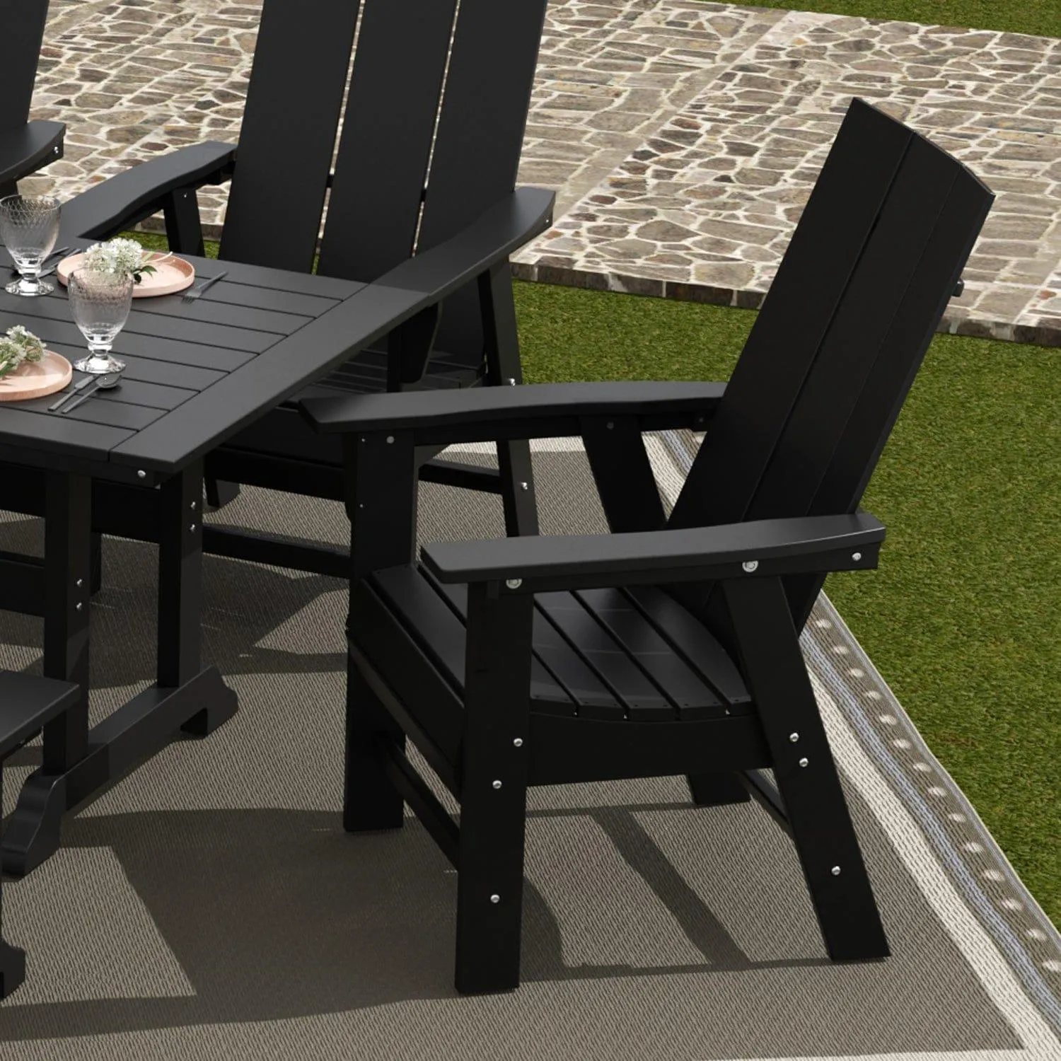 Palms Outdoor Patio Modern Adirondack Dining Chair