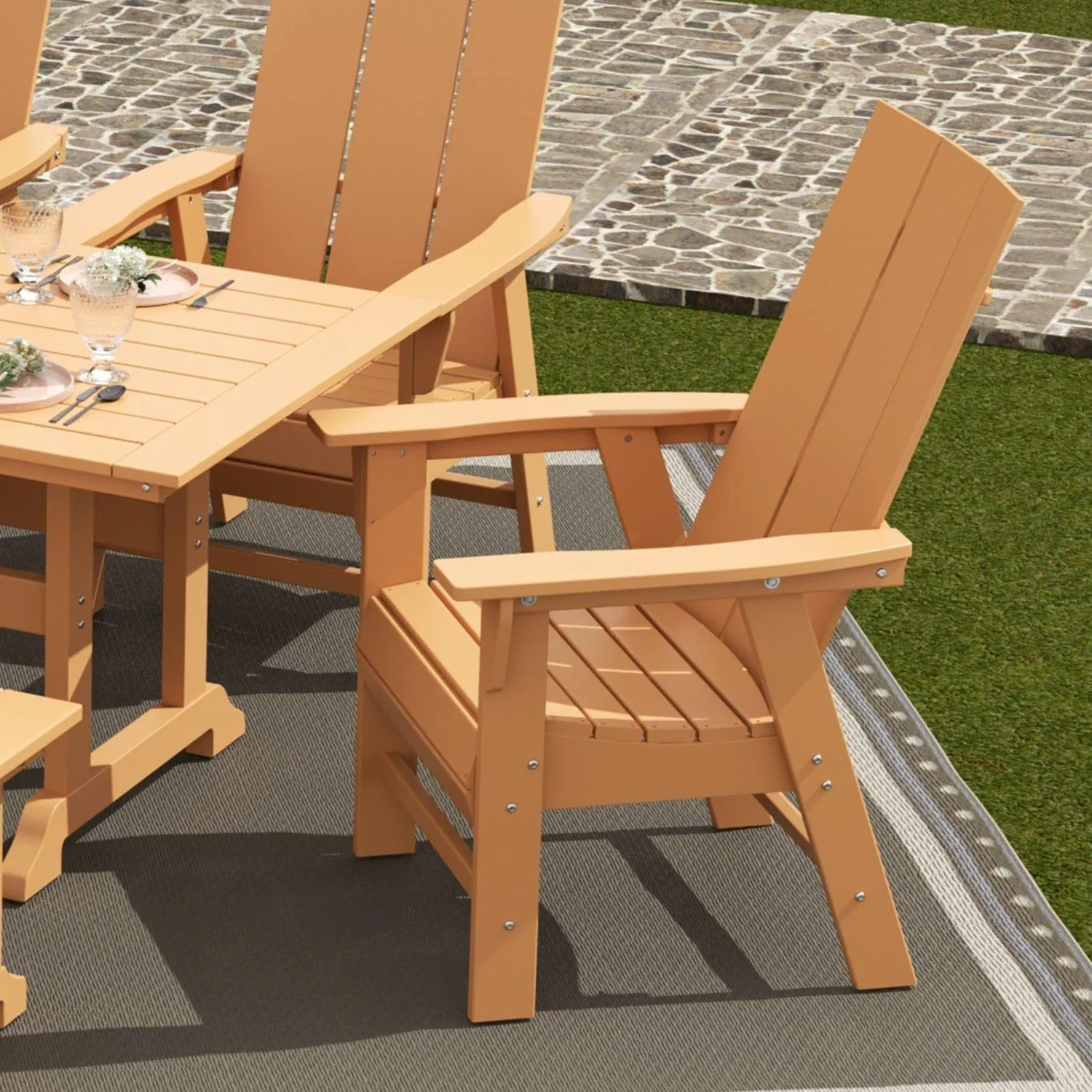 Palms Outdoor Patio Modern Adirondack Dining Chair