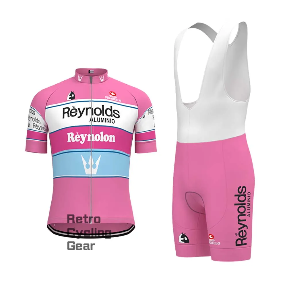 Pink Reynolds Retro Long Sleeve Cycling Kits