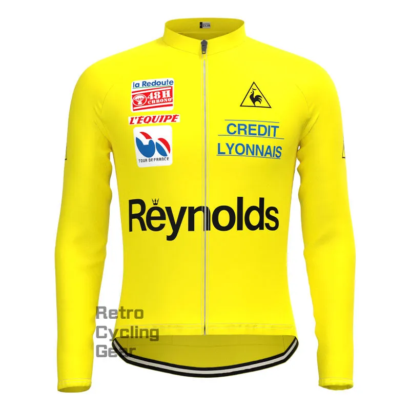 Reynolds Yellow Retro Long Sleeve Cycling Kit