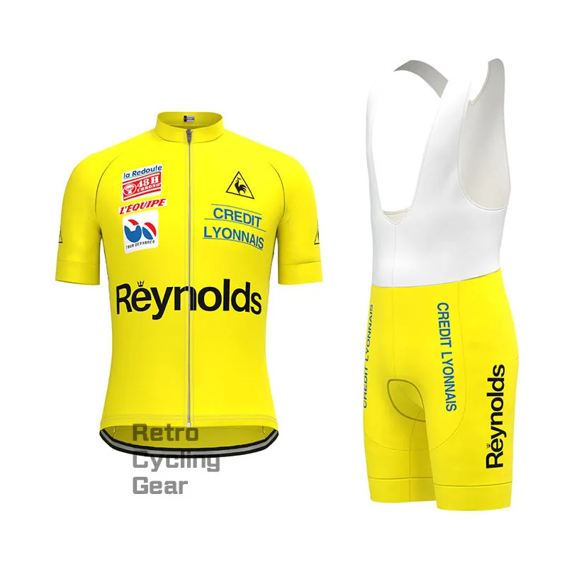 Reynolds Yellow Retro Long Sleeve Cycling Kit