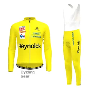 Reynolds Yellow Retro Long Sleeve Cycling Kit