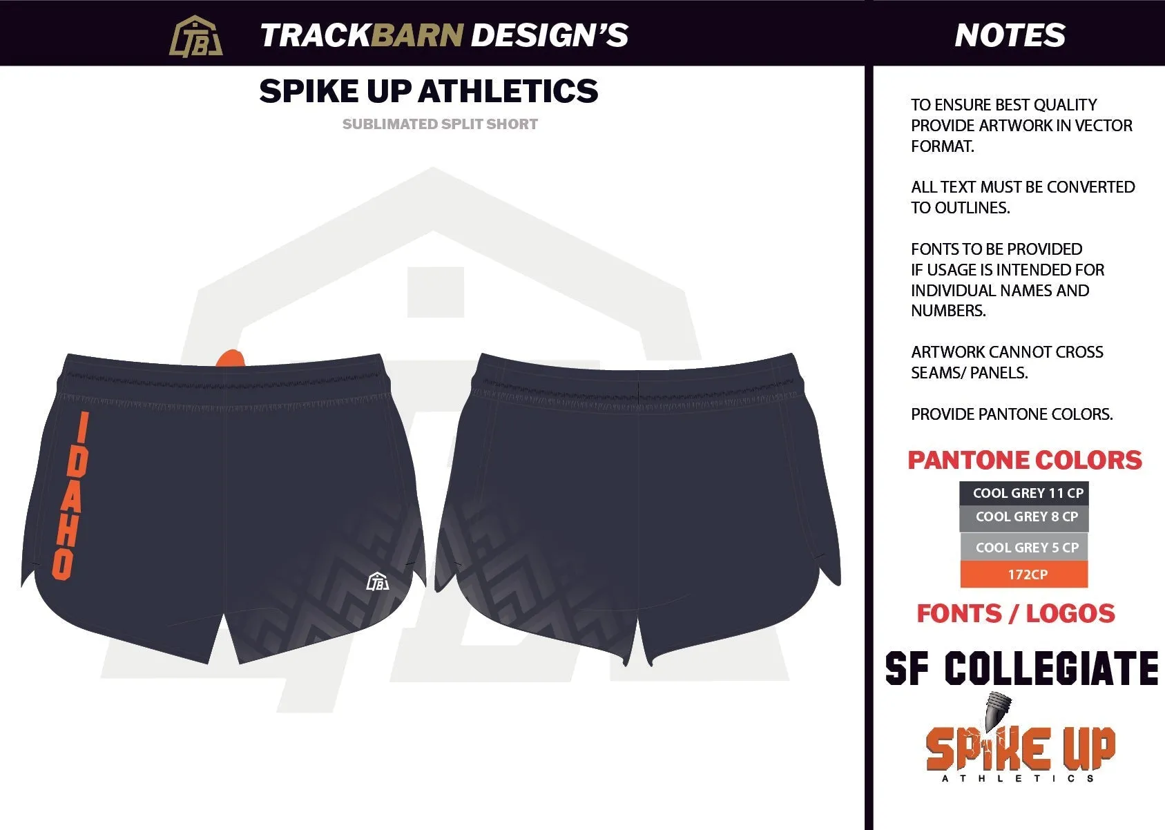 Spike-Up-Athletics Womens Split Track Short