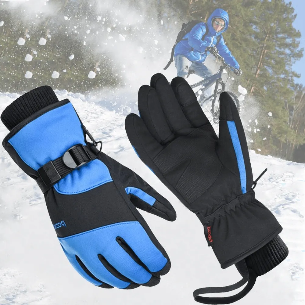 Thick Waterproof Mountaineering Gloves with Wrist Rope - SF0588