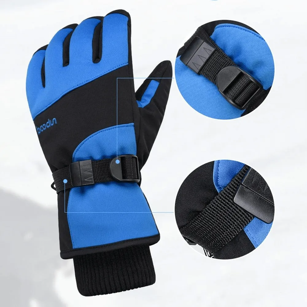 Thick Waterproof Mountaineering Gloves with Wrist Rope - SF0588