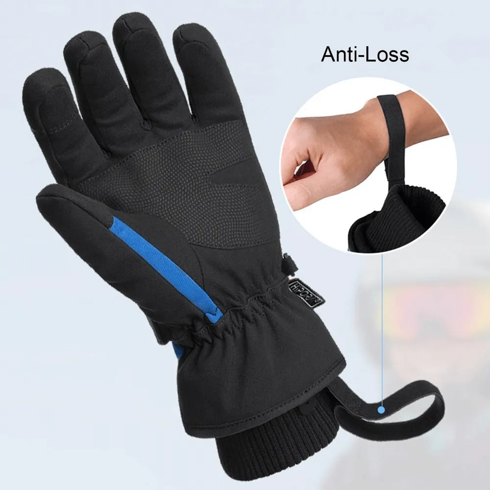 Thick Waterproof Mountaineering Gloves with Wrist Rope - SF0588