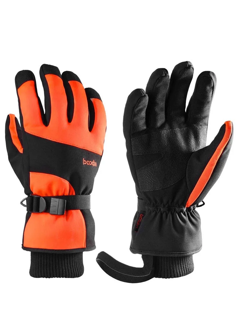 Thick Waterproof Mountaineering Gloves with Wrist Rope - SF0588