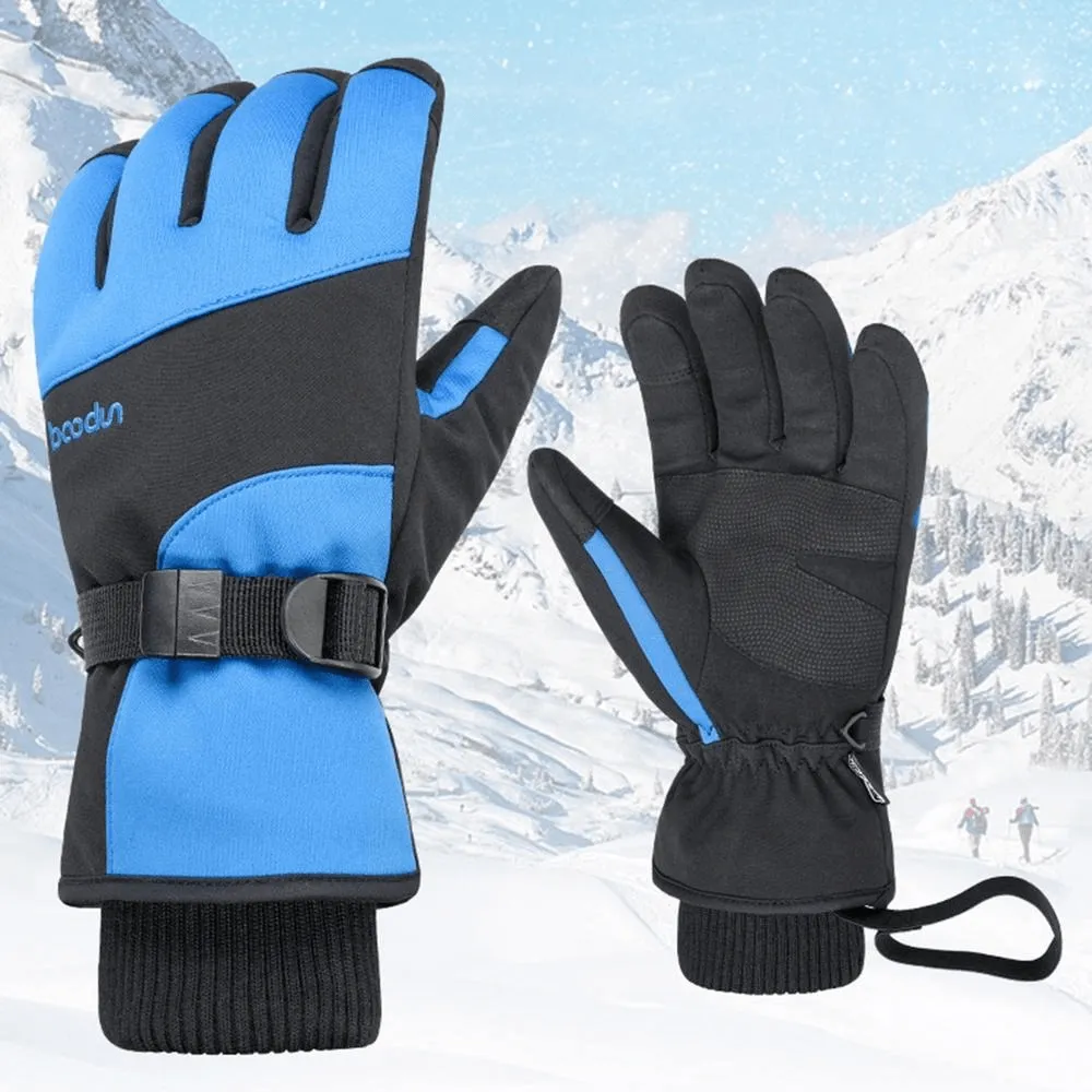 Thick Waterproof Mountaineering Gloves with Wrist Rope - SF0588