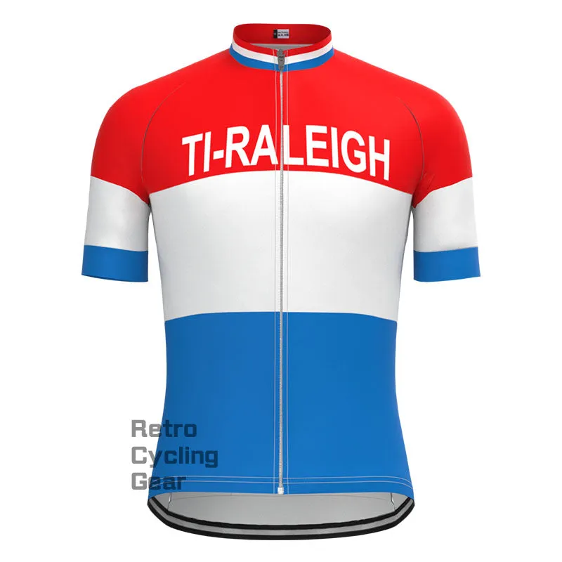 TI-Raleigh Red-Blue Retro Long Sleeve Cycling Kit