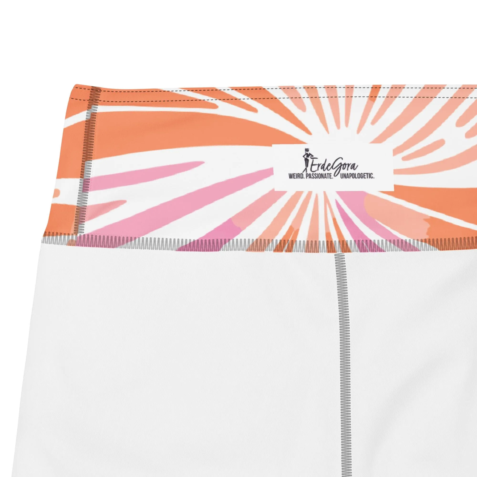 Tie-dye Yoga Shorts Peachy Coral Reef