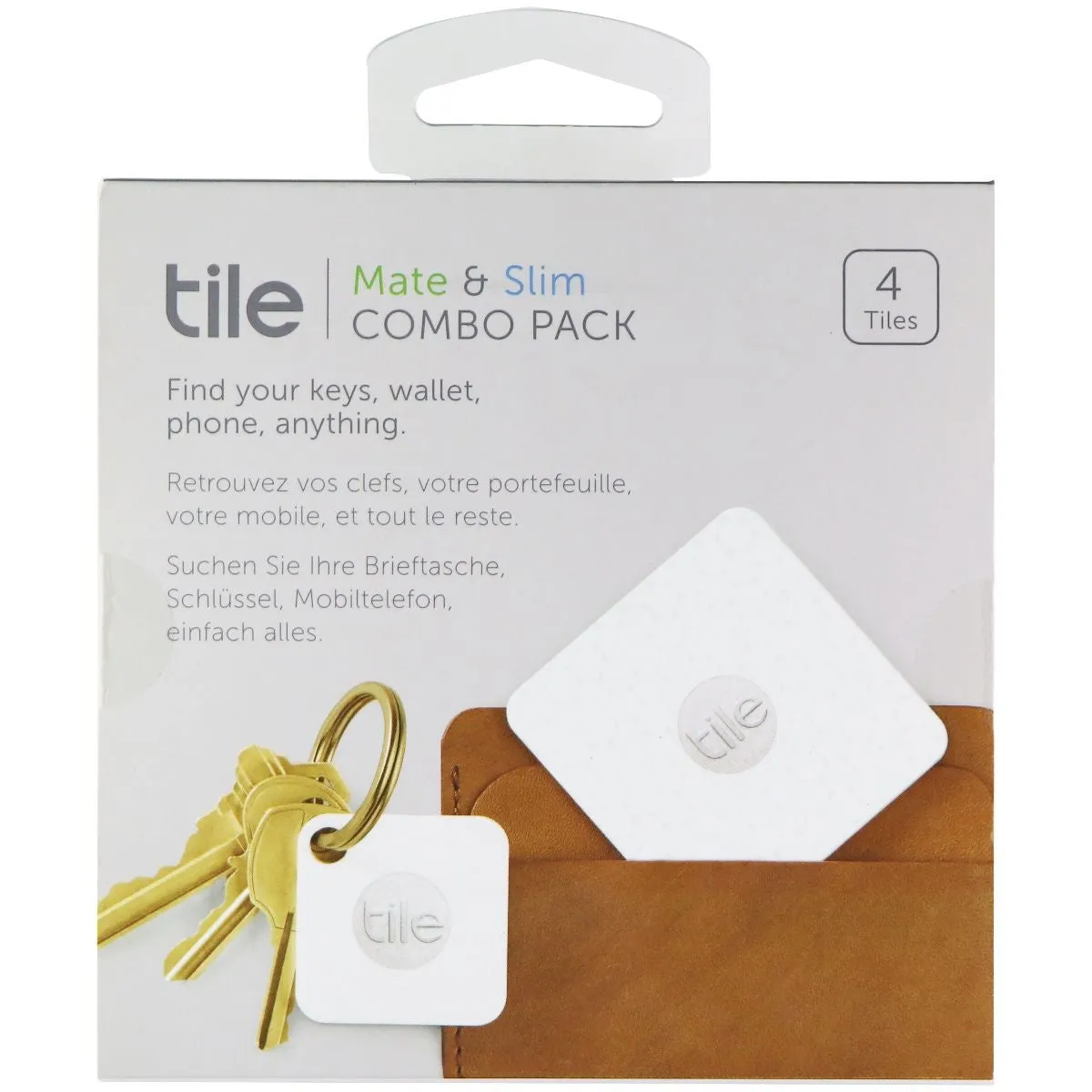 Tile Mate & Slim Combo Pack (4 Tiles) App Tracking Keychain (RT-07004-EU)