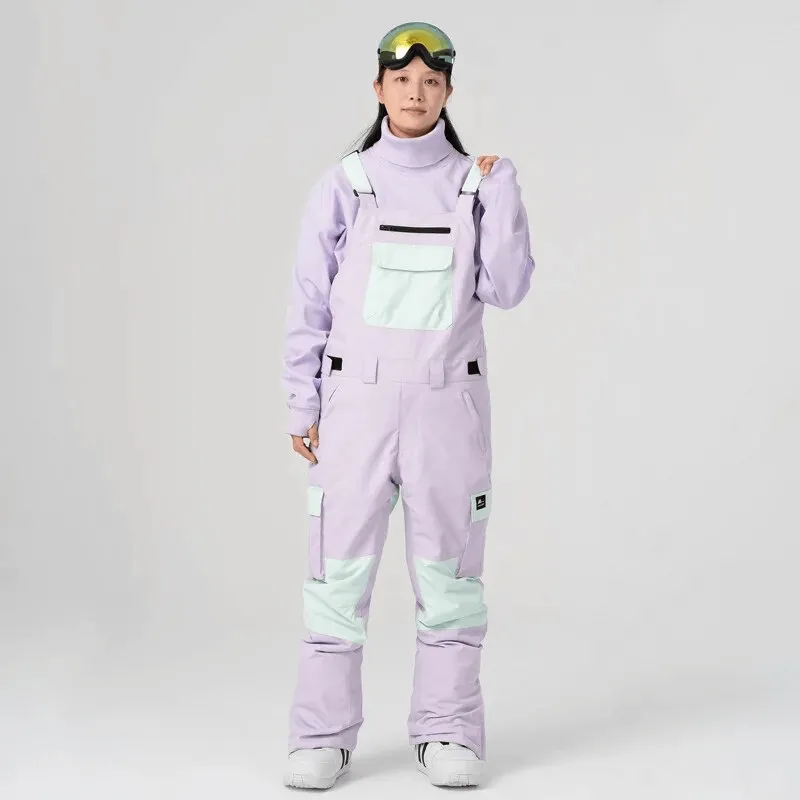 Unisex Windproof Waterproof Ski Pants with Straps - SF1764