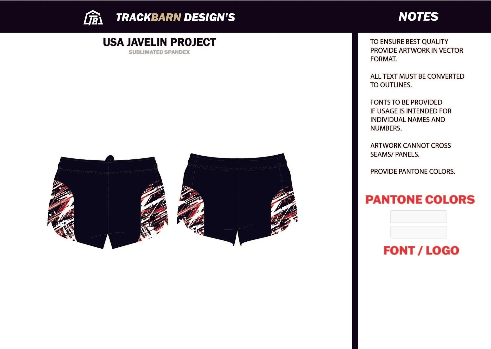 USA-Javeline-Project Womens Split Track Short