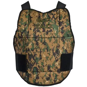 Valken Folding Reversible Chest Protector - Black and Marpat Camo