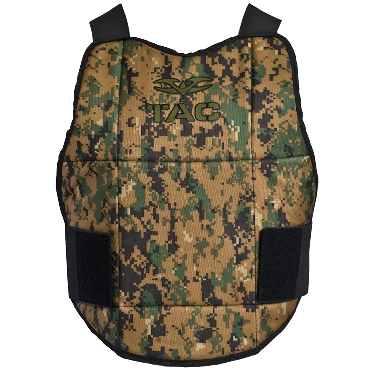 Valken Folding Reversible Chest Protector - Black and Marpat Camo