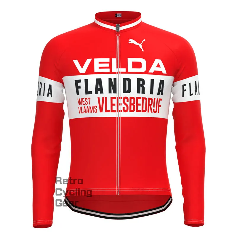 VELDA Retro Long Sleeve Cycling Kit