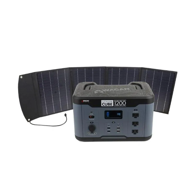 Wagan Lithium Cube 1200 Solar Combo Portable Power Station EL8836-2