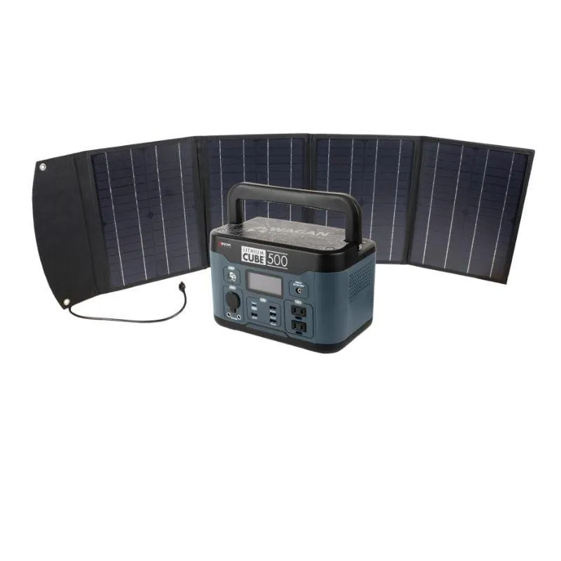 Wagan Lithium Cube 1200 Solar Combo Portable Power Station EL8836-2