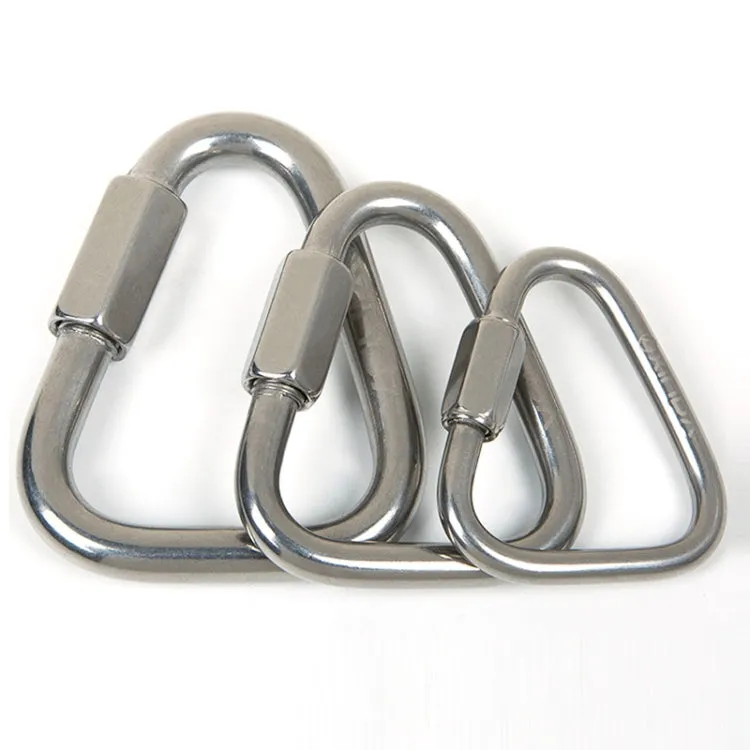 Xinda Stainless Steel Triangle Connecting Ring Meilong Lock Rock Climbing Equipment 6mm