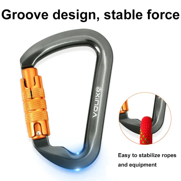 XINDA XD-8128 Outdoor Rock Climbing Load-bearing Carabiner Survive Kits, Color: Automatic-Black