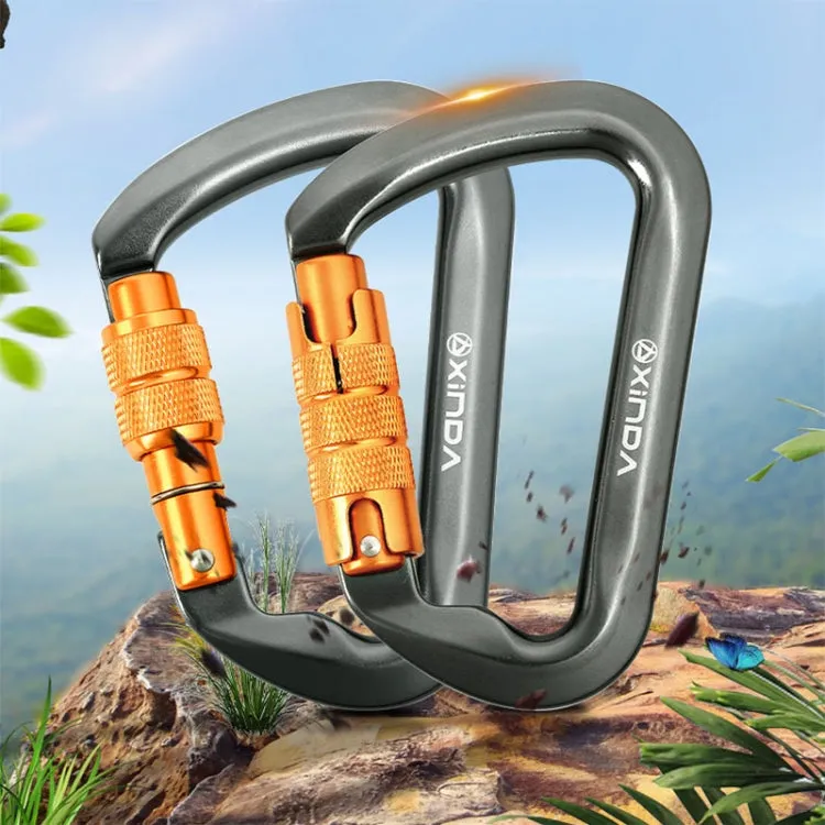 XINDA XD-8128 Outdoor Rock Climbing Load-bearing Carabiner Survive Kits, Color: Automatic-Black